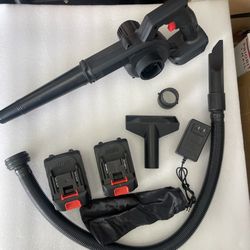 Leaf Blower Cordless, Mini Handheld Leaf Blower Electric 24V with 2 Pack Battery and Charger