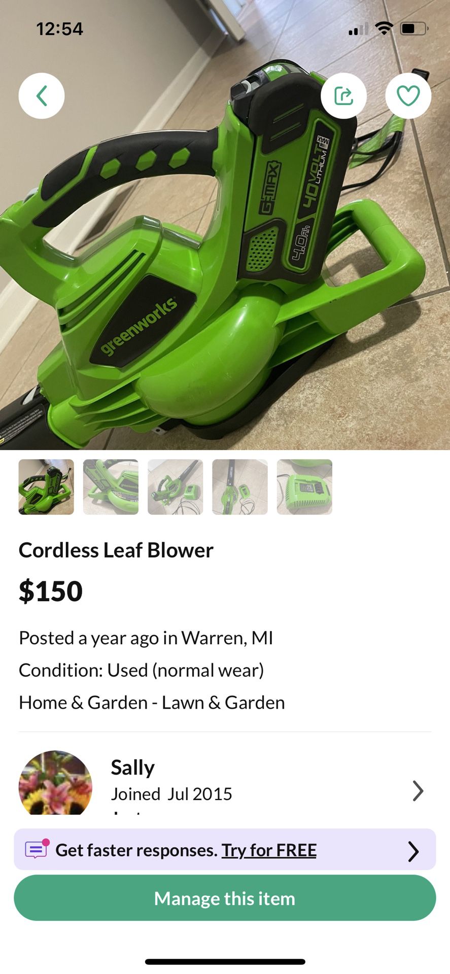 cordless Leaf Blower 