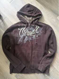 Vintage O’Neil waffle knit zip up hoodie