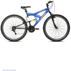 29" Kent Flexor Dual Suspension Mountain Bike, Adult Ages 14+, Blue