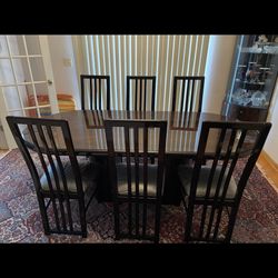 Cherry Oak Table And 6 Chairs 