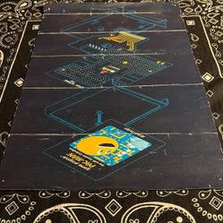 Vintage Atari Pac-Man Game Program Poster By Mad Design Retro Video Game Cartridge Break Down Small Collectable Poster Home Decor Ghosts