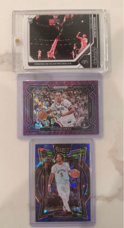 Victor Wembanyama & Stephon Castle Rookie Cards Numbered & Inserts (3) Cards