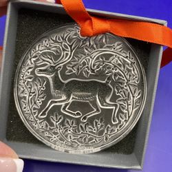 LALIQUE FRANCE Vintage Stunning Stag Christmas Ornament ~ No Damage~ 3 Available ~ Deal For All  