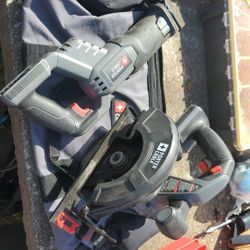 Porter Cable 18V Cordless Reciprocating Saw And Circular Saw Set w/ Bag