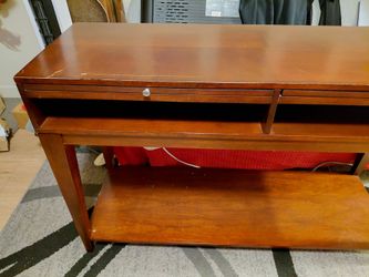 Wooden Sofa/Console Table w/Pull-Outs