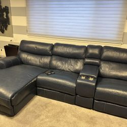 Genuine Leather Couch 