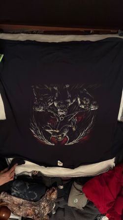 Black Graphic T-Shirt Dark Fantasy Print