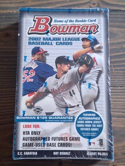 2002 Bowman HTA jumbo hobby box