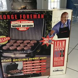 George Foreman Deluxe Jumbo Grill, Indoor/Outdoor with stand NEW in box , Non Stick