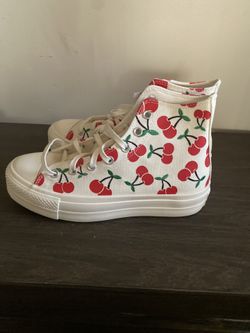 ❤️❤️❤️ HERMOSOS TENNIS CONVERSE CON CHERRIES NUEVOS SIZE 9