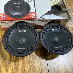 New Pair 6.5” Genius Audio Midrange Speakers 