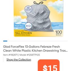 Glad 13 Gal Trash Bags