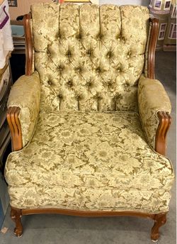 Vintage Gold Brocade Chair