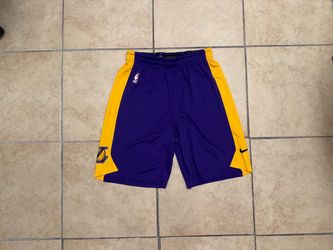 Nike Los Angeles Lakers Drifit NBA Practice Team Issued Shorts Men’s Sz L Tall