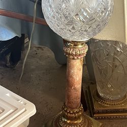 Crystal And Marble Lamp