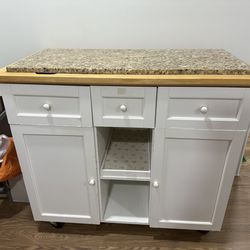 Kitchen island storage