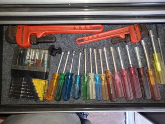 Nut Drivers And Pipe Wrench