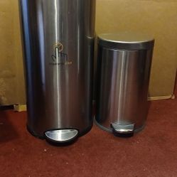 Trash Cans Round Stainless 