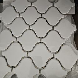 5 Boxes Of Porcelain White Backsplash Tile