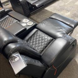 OM• $38 Initial • Brand New// Orion Power Reclining Sectional Sofa And Loveseat 