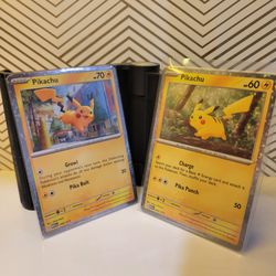 Pokémon Pikachu Holo Card 002/015 2024 & Pokémon Pikachu TCG Holo Card 006/015 McDonald's 2023