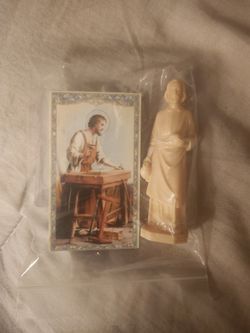 Saint Joseph  Statue And Poem For Selling House New Never Opened  