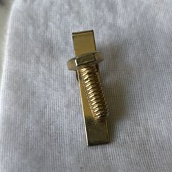 Novelty Screw Tie Clip – Gold Tone (Fun / Unique)