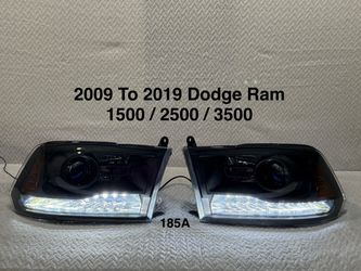 2009 To 2019 Dodge Ram 1500 / 2500 / 3500 Projector Headlights with Sequential and Switchback Turn signal LED DRL RT PLUG