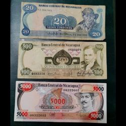 Nicaragua Currency Set, Ideal For Collection 