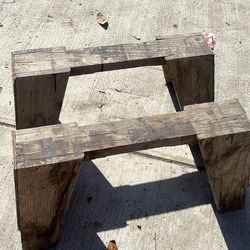 Wooden sawhorse
