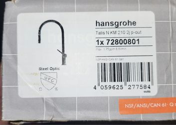HANSGROHE Talis N HighArc Kitchen Faucet, O-Style 2-Spray Pull-Down, 1.75 GPM