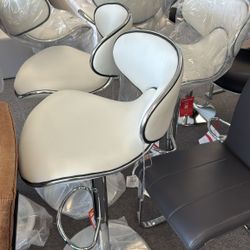 Barstools Set Of 4, White Color