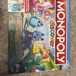 My First Monopoly Game, Board Game for Kids Ages 4+, 2-Sided Gameboard, Playful Teaching Tools for Families