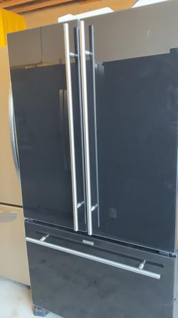 Jenn Air 3-Door Black Refrigerator Fridge
