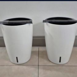 *** REDUCED *** PAIR of 16" White Self Watering Planters @ Lasting Creations