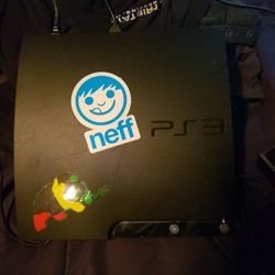 Ps3 With 2 Controllers And Several Games, Dj Hero 2, Cords And Accessories 