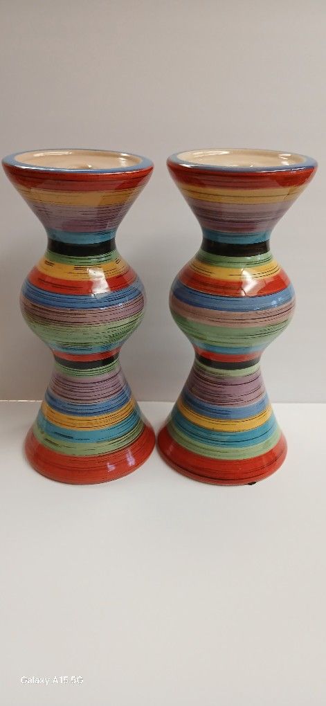 Two 12 Inch Candle Holders