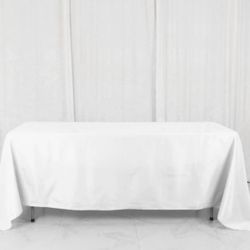 6 White Tablecloth 