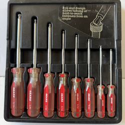 VERY RARE SEARS CRAFTSMAN USA  8pc Ball End Allen Driver Set 946675 See Pics