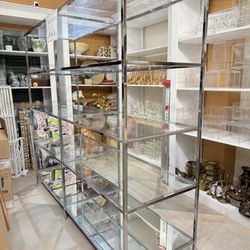 Display Stainless Steel And Glass Unit. Like New. 