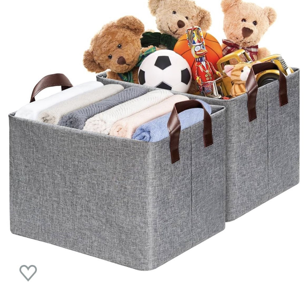 popoly Storage Bin with Metal Frame New