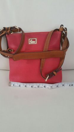 Vintage Dooney & Bourke authentic dark pink leather bag
