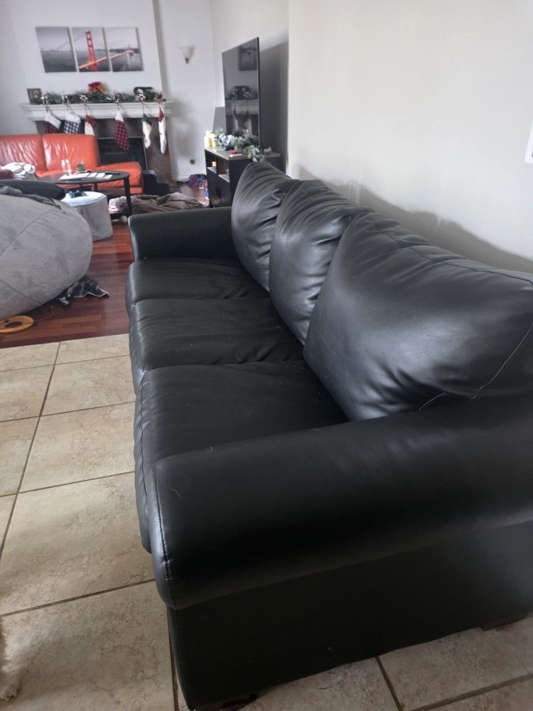Black Leather Couch