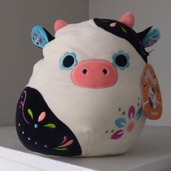 *RARE* BNWT 8inch Day Of The Dead Conner The Cow Squishmallows 