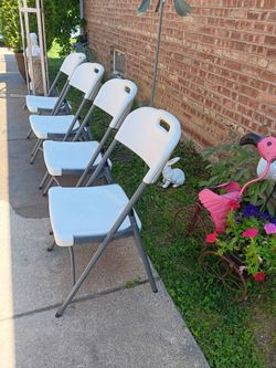Set Of Four Pieces foldable Heavy Duty Plastic Outdoor Patio Chairs