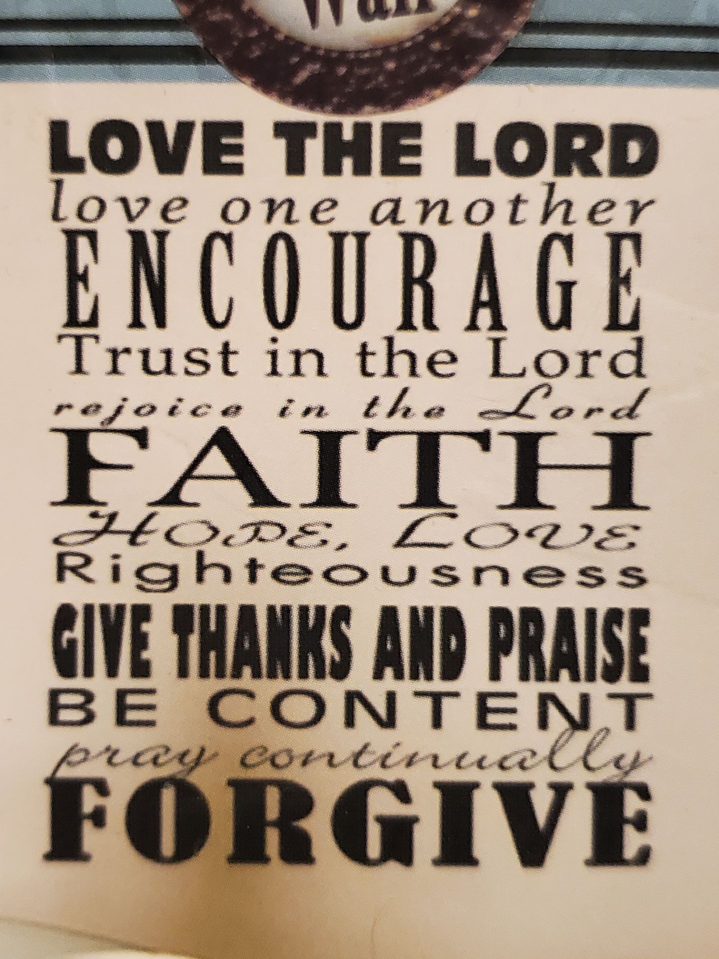 Large 24x20" vinyl Faith wall decal decor