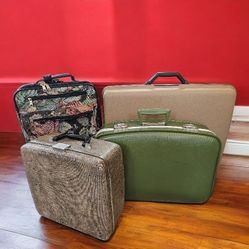 Early American Victorian Luggage Set