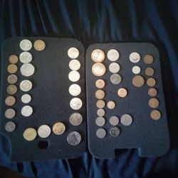 49 Peice Coin Collection From Many Different Countries 