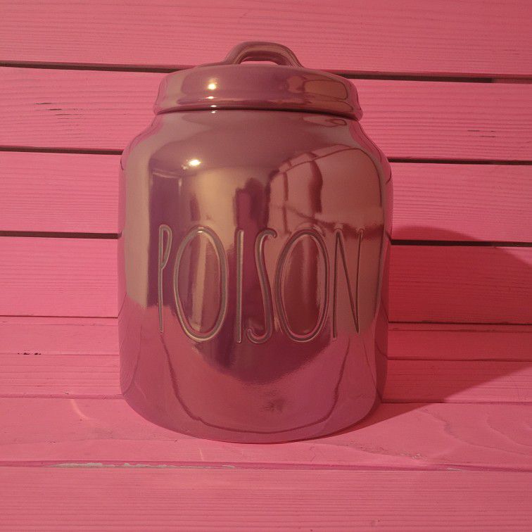RAE DUNN IRRIDESCENT PURPLE POISON CANISTER
